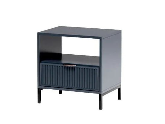Szafka Nocna STYLE 7 Granatowa INDIGO Ryflowany front.jpg