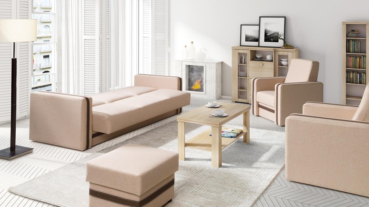 Zestaw Mebli Do Salonu EUFORIA Wersalka Fotel Sofa Jasny Lux 24/ Lux 12.jpg