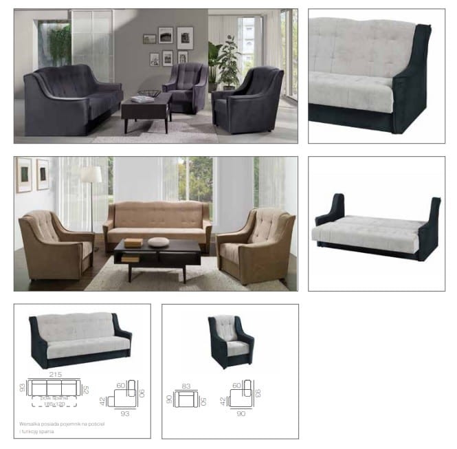 Kolekcja Mebli Wypoczynkowych NIAGARA Do Salonu Pokoju Funkcja Spania