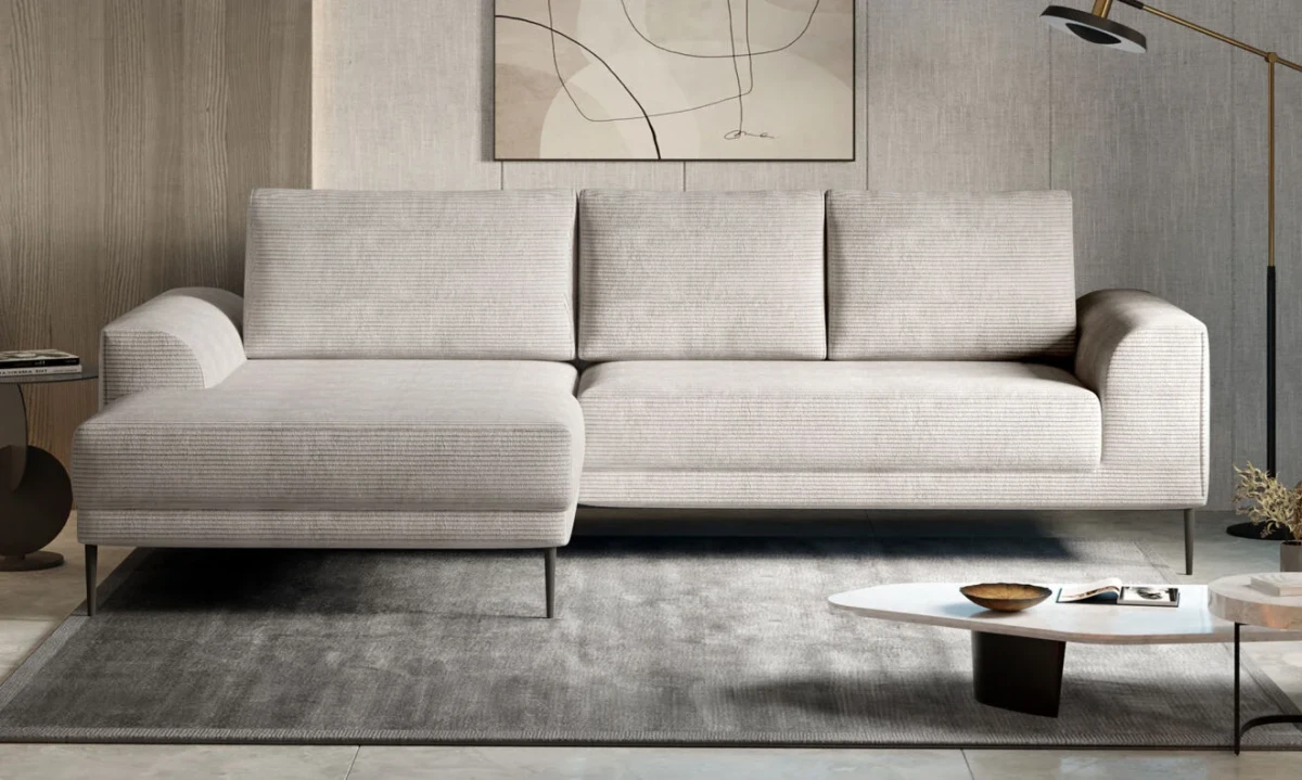 Narożnik Capitol Tkanina Poso 100 Funkcja Spania Pojemnik Poduszki Sztruks.webp