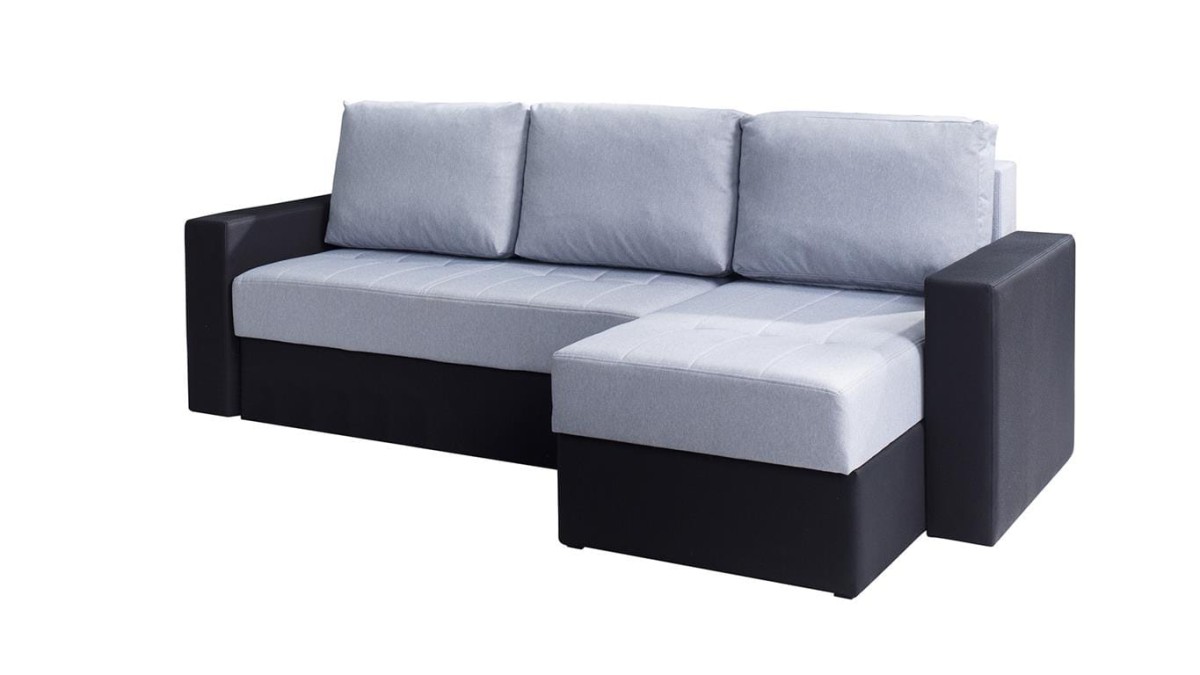 Narożnik CALABRINI Do Salonu Pokoju Funkcja Spania Szary Gomez 12 / Gomez 08