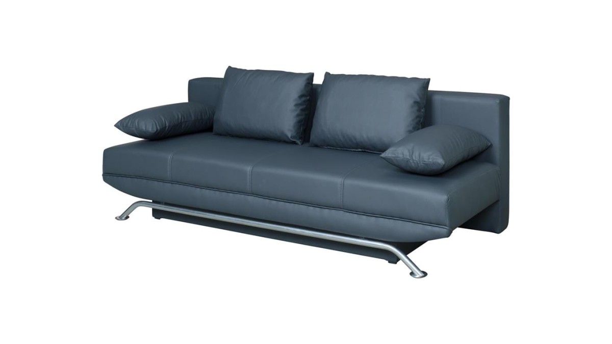 Sofa OLIER Do Salonu Pokoju Funkcja Spania Ciemnoszara Soft 20