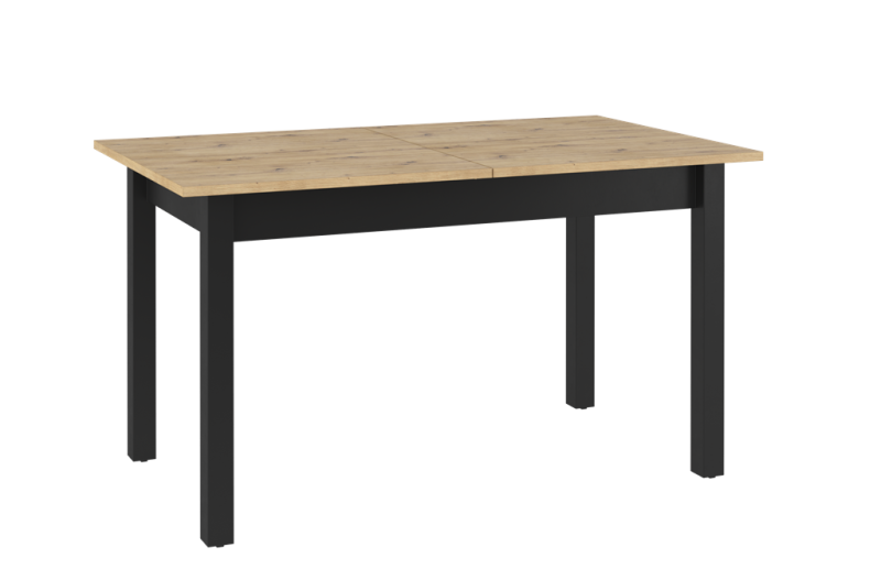 Stół szerokość 146 cm dąb artisan/czarny 10 Tradycyjna Do salonu Do pokoju młodzieżowego