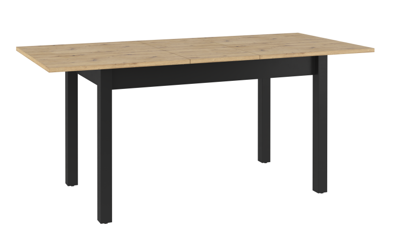 Stół szerokość 146 cm dąb artisan/czarny 10 Tradycyjna Do salonu Do pokoju młodzieżowego