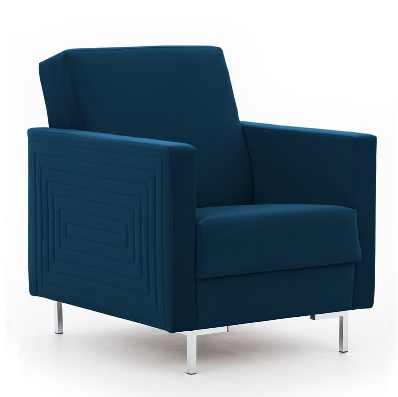 Fotel SOLVO B Do Salonu Pokoju Granatowy Modone 17038 Nóżki chrom.jpg