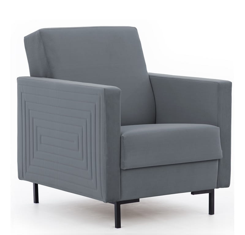 Fotel SOLVO B Do Salonu Pokoju Szary Modone 17046 nóżki czarne.jpg