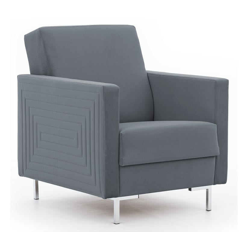 Fotel SOLVO B Do Salonu Pokoju Szary Modone 17046 nóżki chrom.jpg