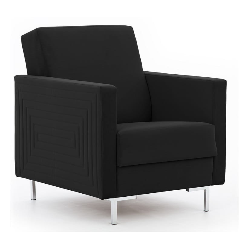 Fotel SOLVO B Do Salonu Pokoju Czarny Modone 17047 nóżki chrom.jpg