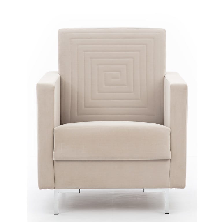 Fotel SOLVO C Do Salonu Pokoju Kremowy Modone 17031 nóżki chrom.jpg