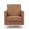 Fotel SOLVO C Do Salonu Pokoju Przeszycia Brązowy Manila camel nóżki chrom.jpg