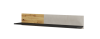 Półka wisząca QUBIC szerokość 115 cm dąb artisan/raw steel/silk flou 9 Tradycyjna Do salonu Do pokoju młodzieżowego
