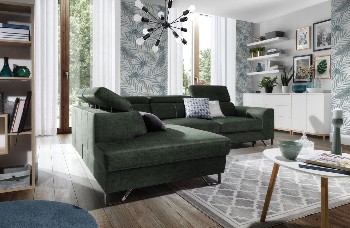 Zdjęcie Prezentujące Nowoczesny Narożnik ASTI L 280 cm w Salonie