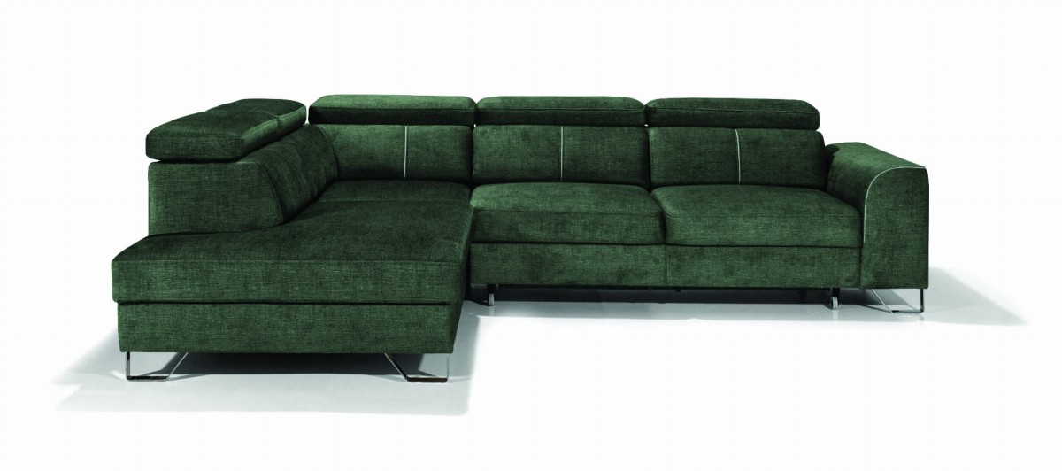 Lewostronny Narożnik ASTI L 280 cm z Funkcją Spania oraz Pojemnikiem na Pościel