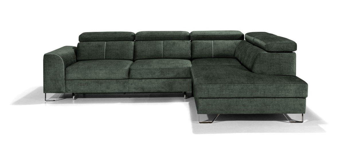 Prawostronny Narożnik ASTI L 280 cm z Funkcją Spania oraz Pojemnikiem na Pościel