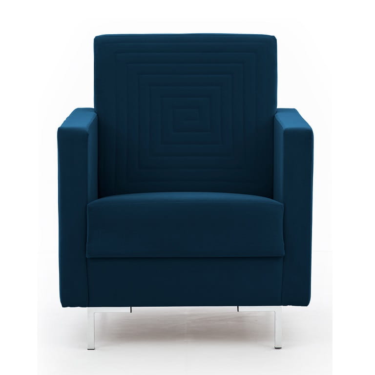 Fotel SOLVO C Do Salonu Pokoju Granatowy Modone 17038 nóżki chrom.jpg