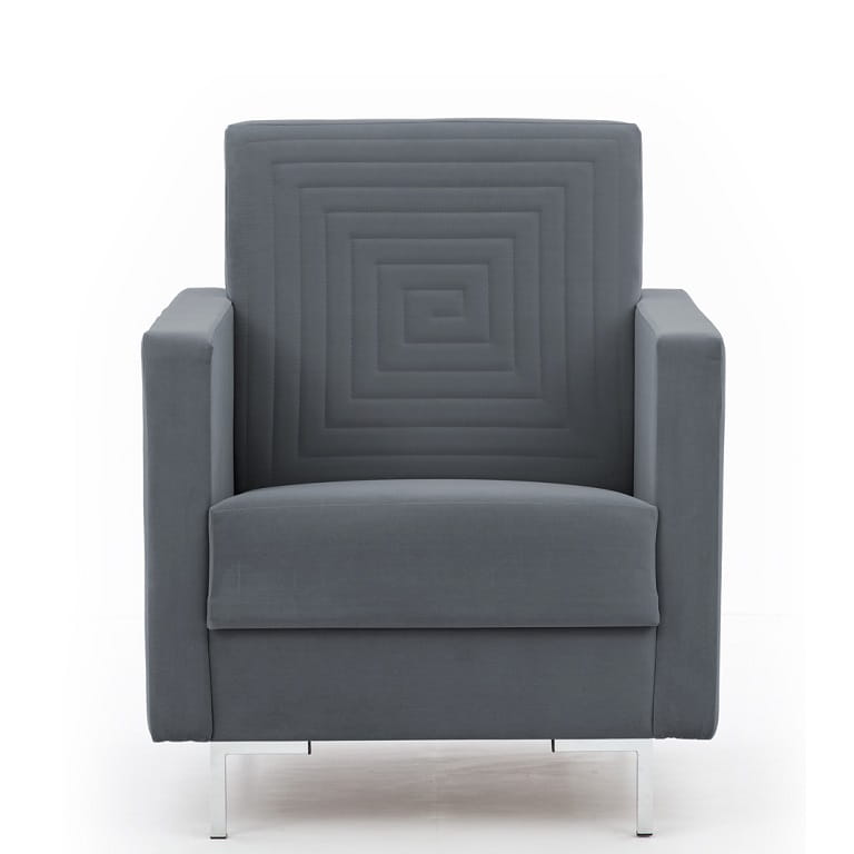 Fotel SOLVO C Do Salonu Pokoju Szary Modone 17046 nóżki chrom.jpg