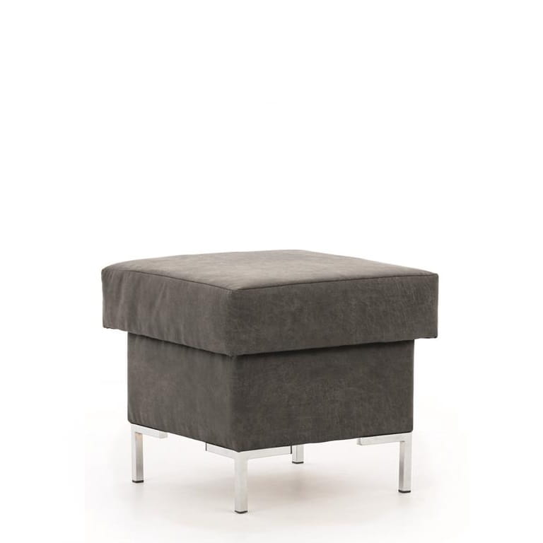 Pufa Solvo A ciemny szary Manila Dark Grey Nóżki chrom.jpg