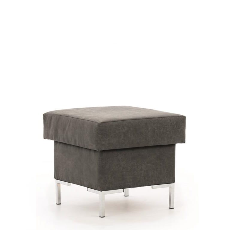 Pufa Solvo A ciemny szary Manila Dark Grey Nóżki chrom.jpg
