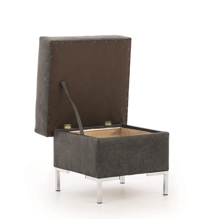 Pufa Solvo A Pojemnik Manila Dark Grey Nóżki chrom.jpg