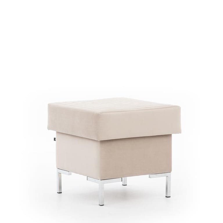 Pufa Solvo B Kremowa Modone 17031 Pojemnik Nóżki chrom.jpg