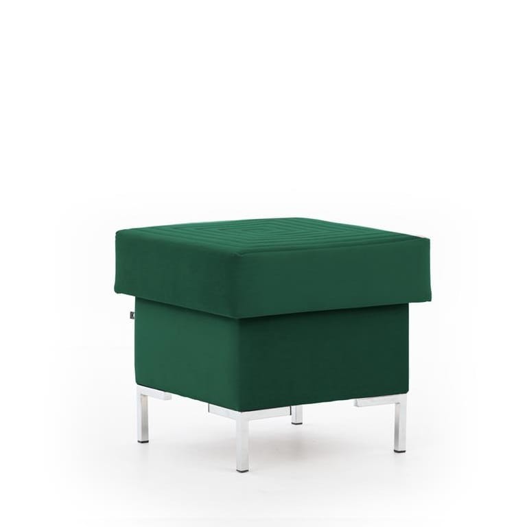 Pufa Solvo B Pojemnik Zielona Modone 17034 nóżki chrom.jpg