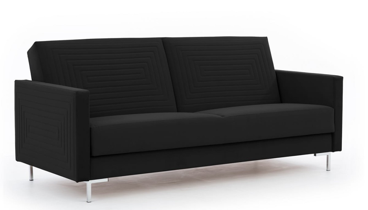 1. Wersalka SOLVO C Do Salonu Pokoju Czarna Modone 17047 nóżki chrom.jpg