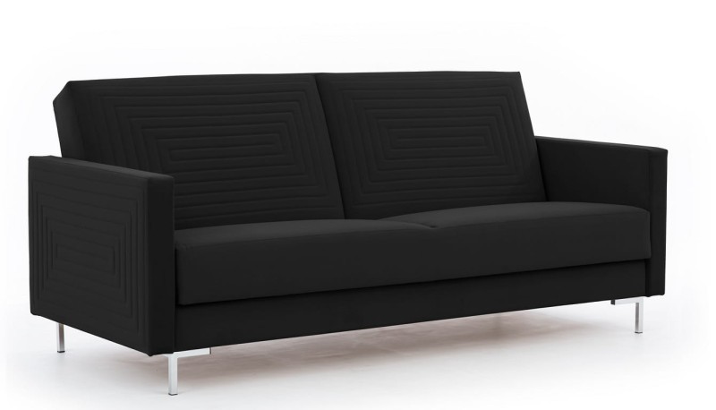 1. Wersalka SOLVO C Do Salonu Pokoju Czarna Modone 17047 nóżki chrom.jpg