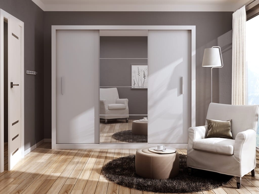 Szafa IDEA przesuwna 3D szerokość 250 cm biały