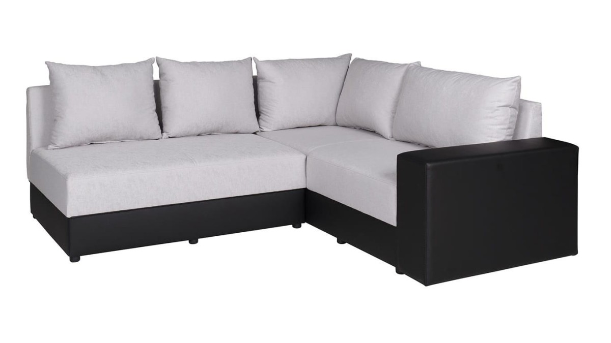 Narożnik BONO Do Salonu Pokoju Grafitowy Soft 11 / Lotus 10_PRAWY