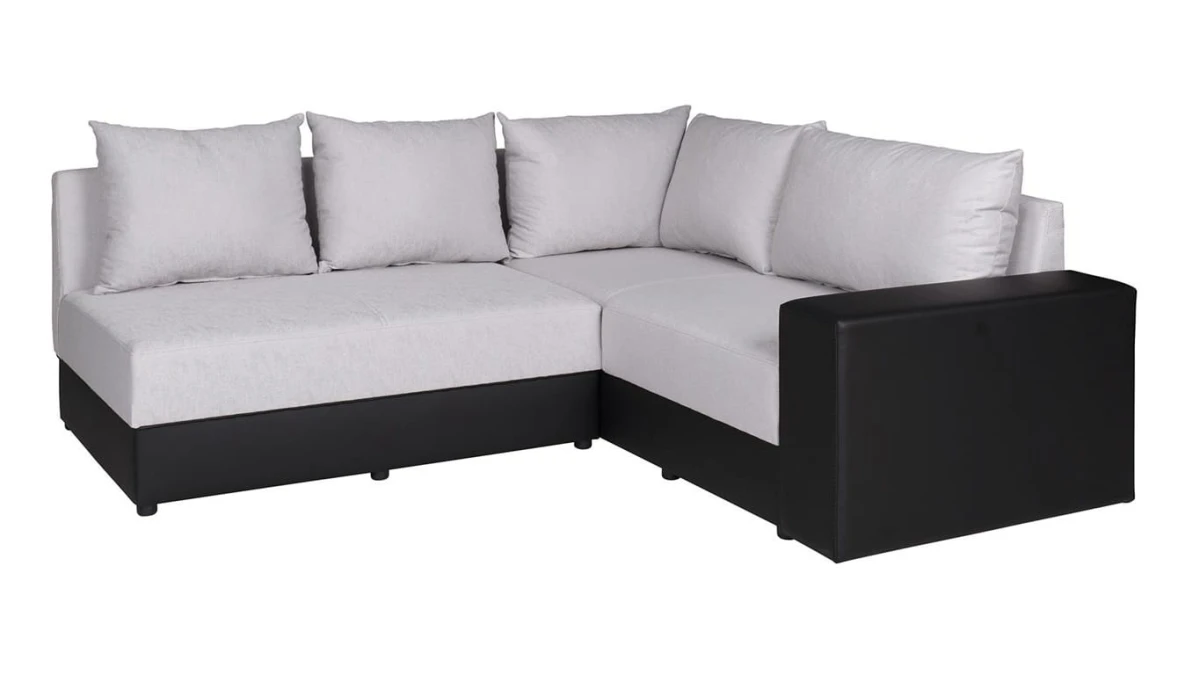 Narożnik BONO Do Salonu Pokoju Grafitowy Soft 11 / Lotus 10_PRAWY