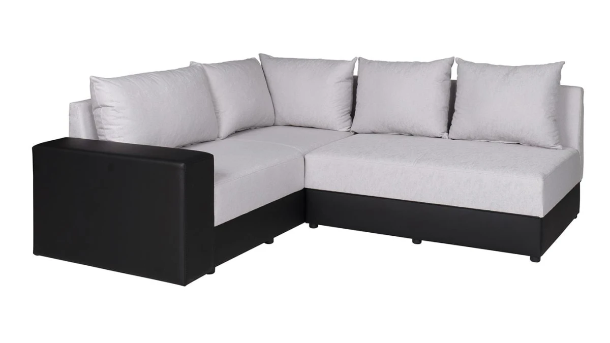 Narożnik BONO Do Salonu Pokoju Grafitowy Soft 11 / Lotus 10_LEWY