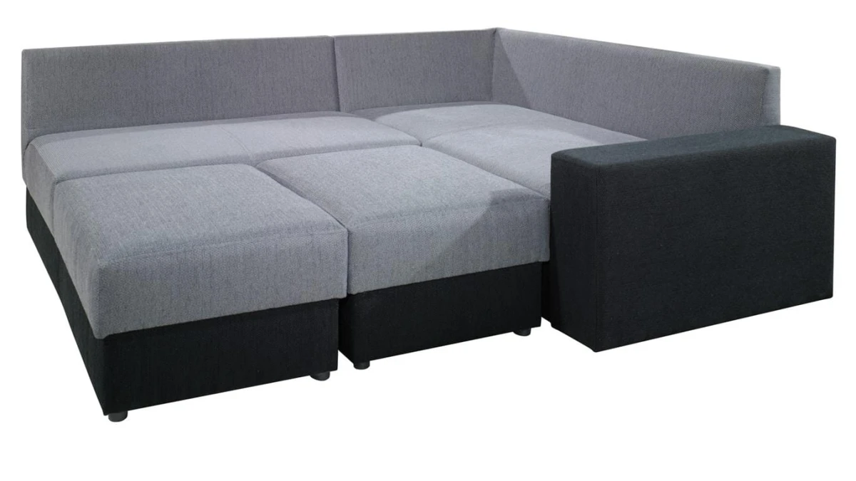 Narożnik BONO Do Salonu Pokoju Funkcja Spania Po Dostawieniu Puf