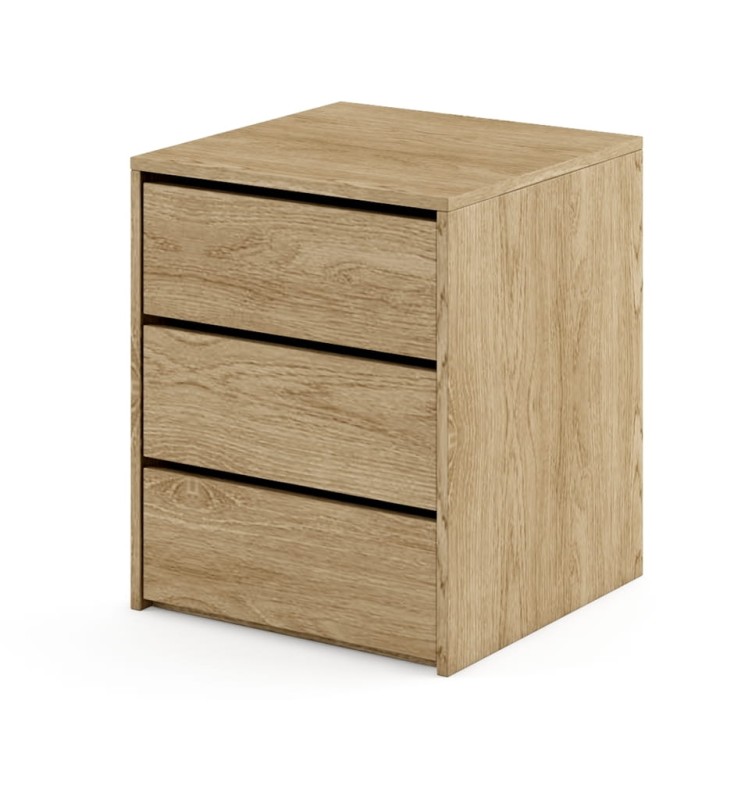 Szafka nocna IDEA z trzema szufladami szerokość 50 cm dąb shetland Tradycyjna Do Sypialni Przestronna