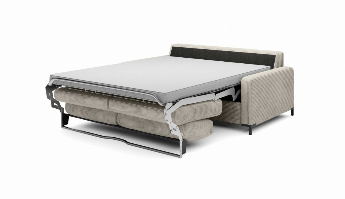 COMODO Sofa Tkanina Poso 140 Sztruks Szara Włoski Stelaż Funkcja Spania Materac Włoska 120 140 160 x 200 cm.jpg