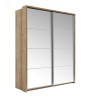 Szafa przesuwna z lustrem ARTI szerokość 180 cm dąb shetland AR17DH Tradycyjna Do Sypialni Przestronna Lustro