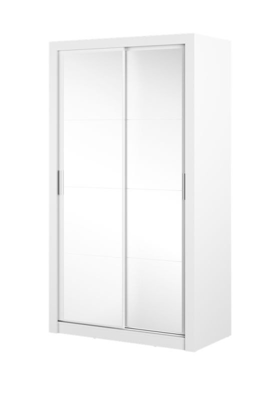 Szafa przesuwna z lustrem ARTI szerokość 120 cm biały AR19BI Tradycyjna Do Sypialni Przestronna Lustro