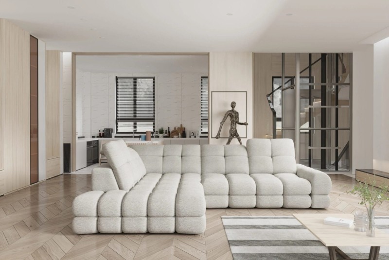 Narożnik OLO L Tkanina Anthology 1 Bucla Bukla Boucle Elektryczna Regulacja Zagłówek Pojemnik Lewy.jpg