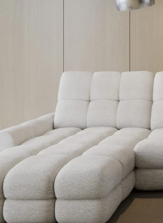 Narożnik TOLO XL Tkanina Anthology 1 Bucla Bukla Boucle Przeszycia.webp