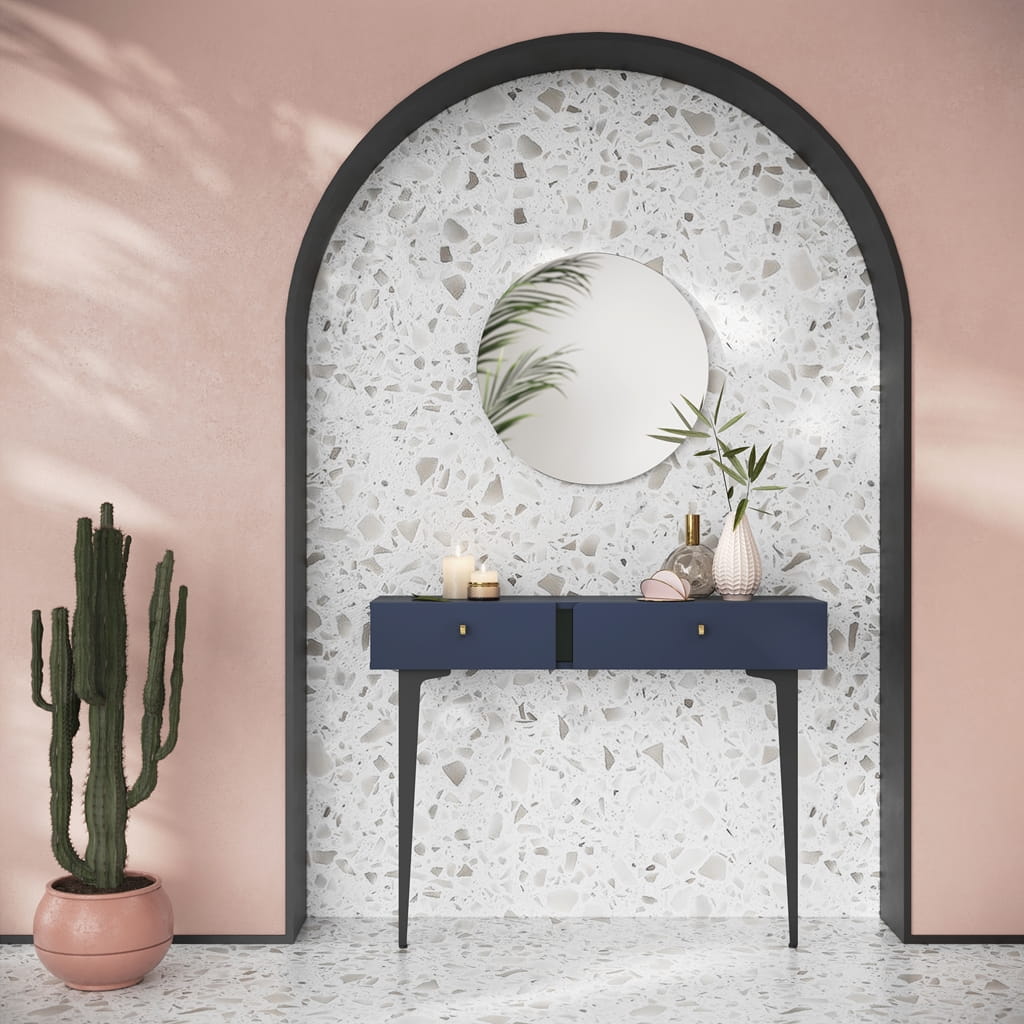 Lustro COLOURS okrągłe CS8 Nowoczesna Do Sypialni Do Salonu Przestronna Pojemna Półki Książki