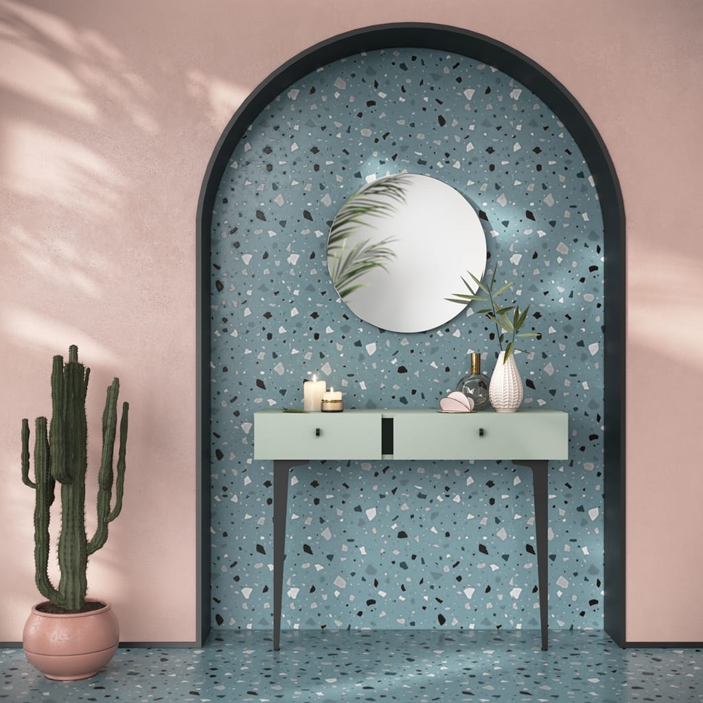 Lustro COLOURS okrągłe CS8 Nowoczesna Do Sypialni Do Salonu Przestronna Pojemna Półki Książki