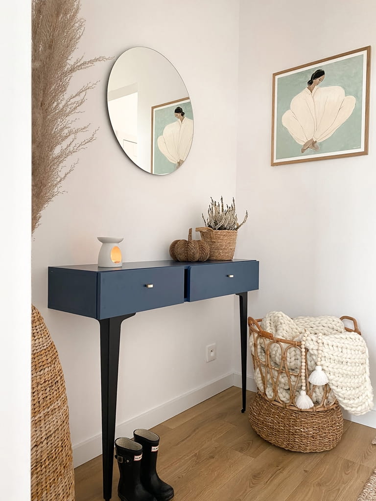 Lustro COLOURS okrągłe CS8 Nowoczesna Do Sypialni Do Salonu Przestronna Pojemna Półki Książki