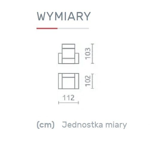 Fotel UMBRIA Do Salonu Wypoczynkowy Regulowany Zagłówek Wymiary