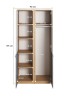 Szafa PLANO szerokość 90 cm dąb nash/biały/beton PN2DBB Nowoczesna Do Sypialni Do Przestronna Pojemna Półki Książki