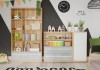 Komoda PLANO szerokość 125 cm dąb nash/biały/beton PN5DBB Nowoczesna Do Sypialni Do Przestronna Pojemna Półki Książki