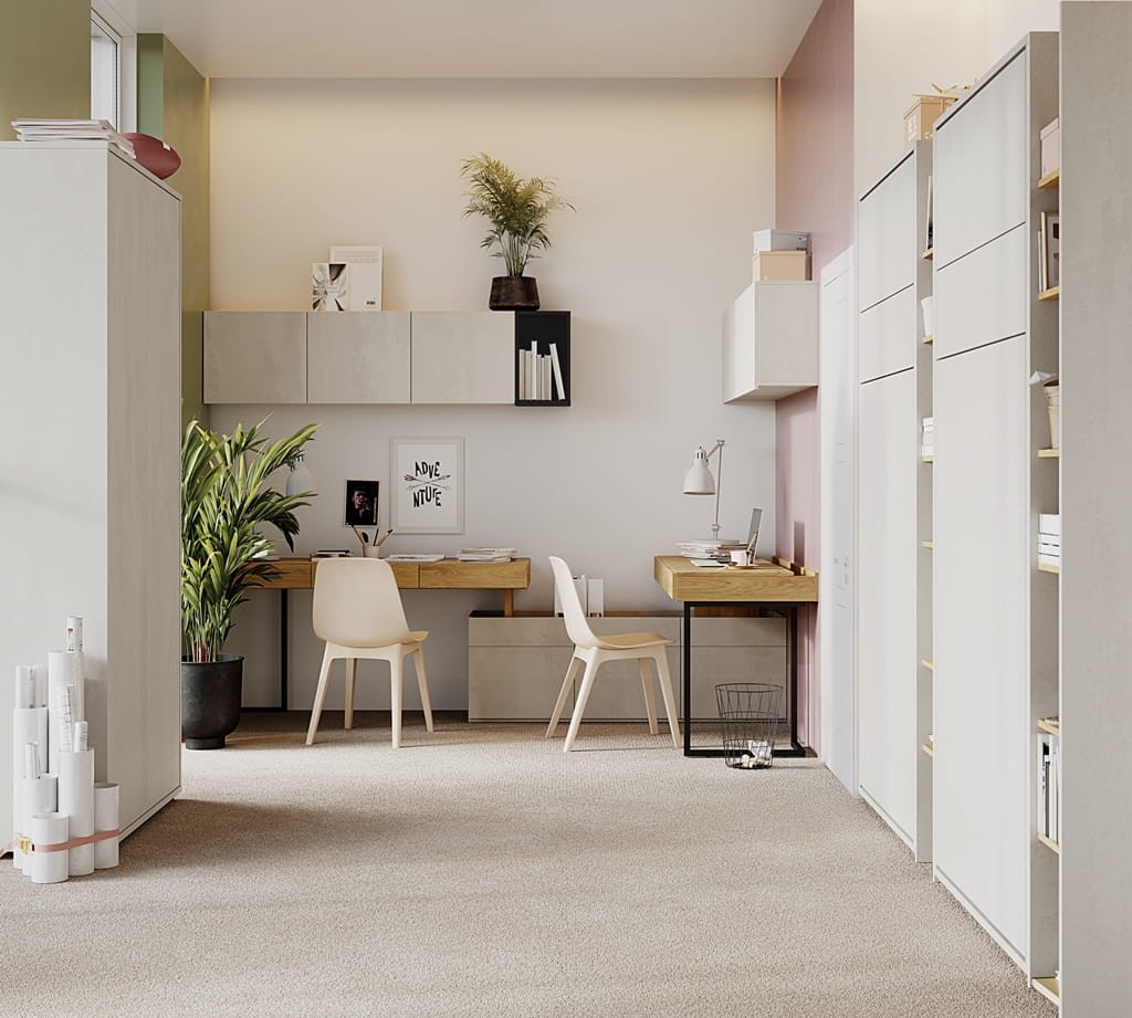 Szafa TEEN FLEX szerokość 101 cm silk flou TF1SF Nowoczesna Do Sypialni Przestronna Pojemna Półki Książki