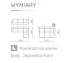 Narożnik AMOS Do Salonu Rozkładany Funkcja Spania Wysokie Oparcie Wymiary