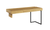 Biurko TEEN FLEX szerokość 150 cm hikora naturalna/raw steel TF4HRS Nowoczesna Przestronny Pojemny Półki Książki