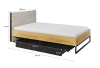 Łóżko ze stelażem TEEN FLEX powierzchnia spania 120 cm hikora naturalna/silk flou/raw steel TF17SFH Nowoczesne Komfort Powierzchnia Spania Stelaż