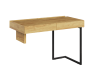 Biurko TEEN FLEX szerokość 110 cm hikora naturalna/raw steel TF6HRS Nowoczesna Przestronny Pojemny Półki Książki