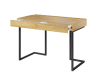Biurko TEEN FLEX szerokość 110 cm hikora naturalna/raw steel TF615HRS Nowoczesna Przestronny Pojemny Półki Książki